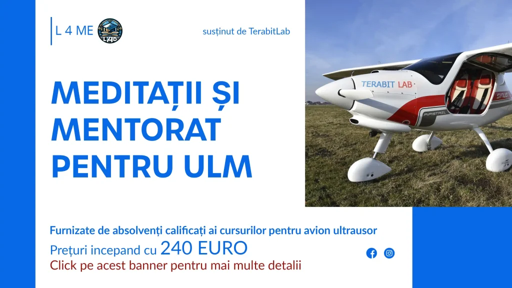 banner pentru meditatiile la ulm ( avion ultrausor motorizat )